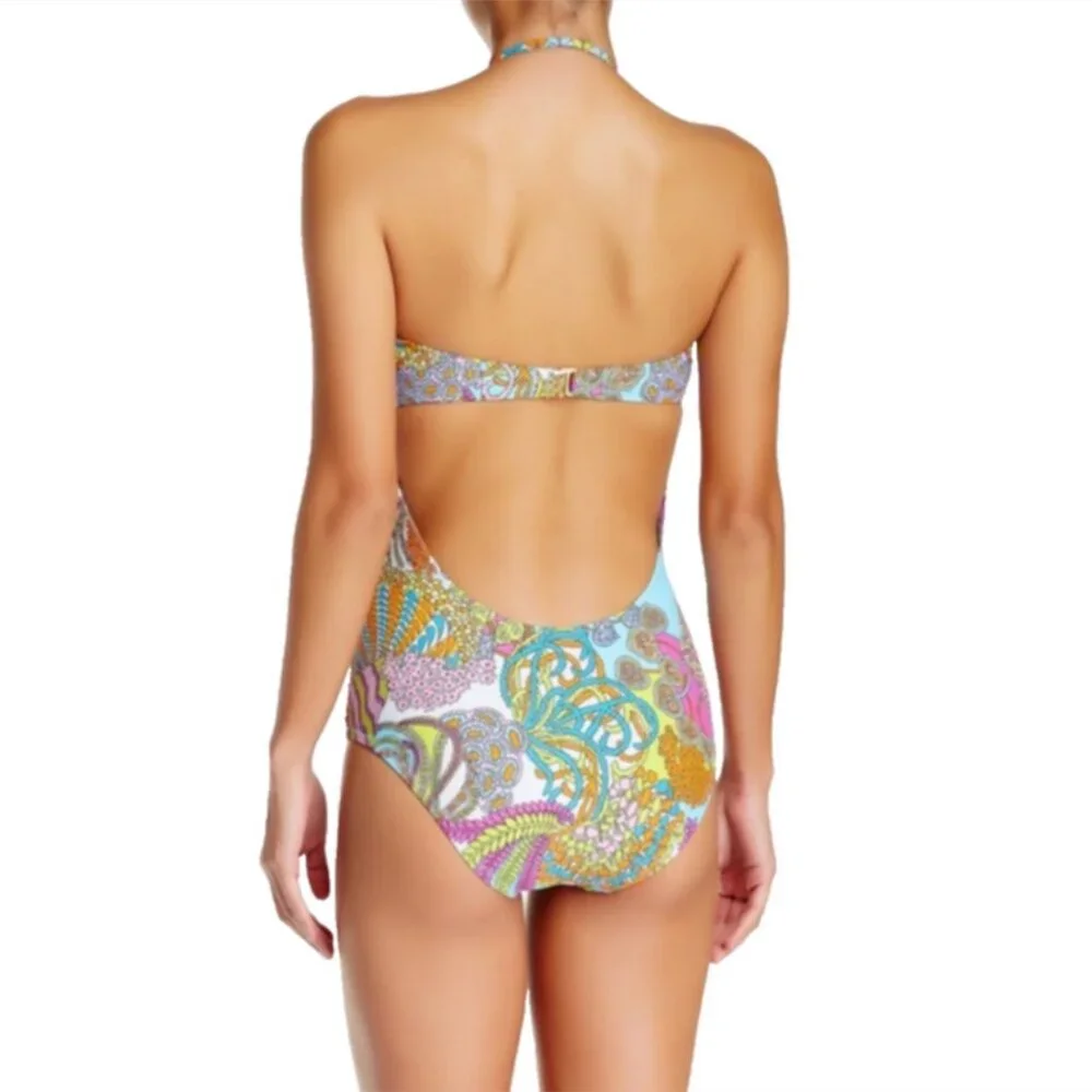 Trina Turk Coral Reef Bandeau One Piece